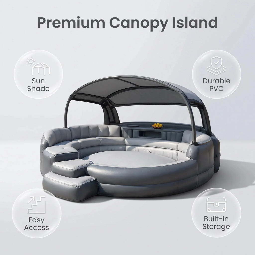 Inflatable Outdoor Lounge Sofa with Canopy