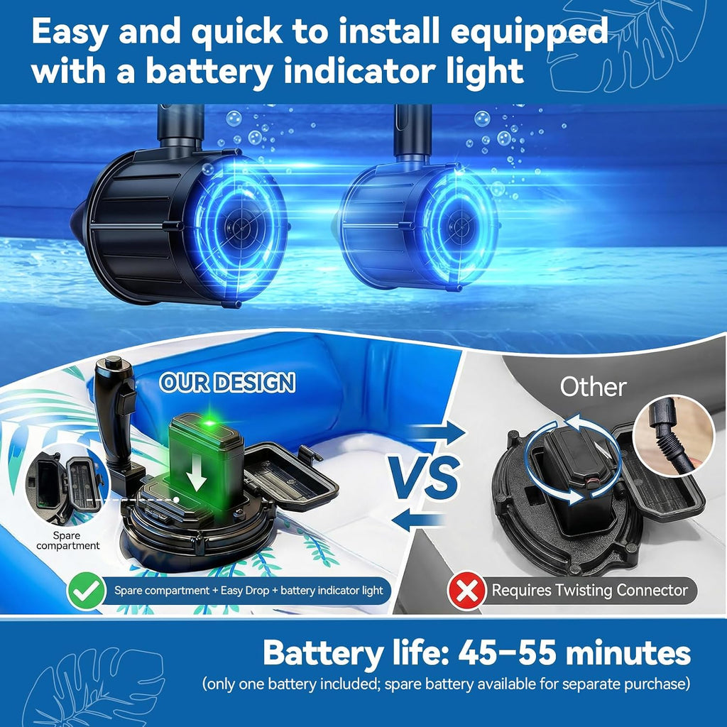 Motorized Pool Float with Canopy, Rechargeable Motorized Floats Lounger for Adults with Dual Motors, Lake Floats Adult Size with Cup Holder for Party