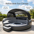 Inflatable Outdoor Lounge Sofa with Canopy