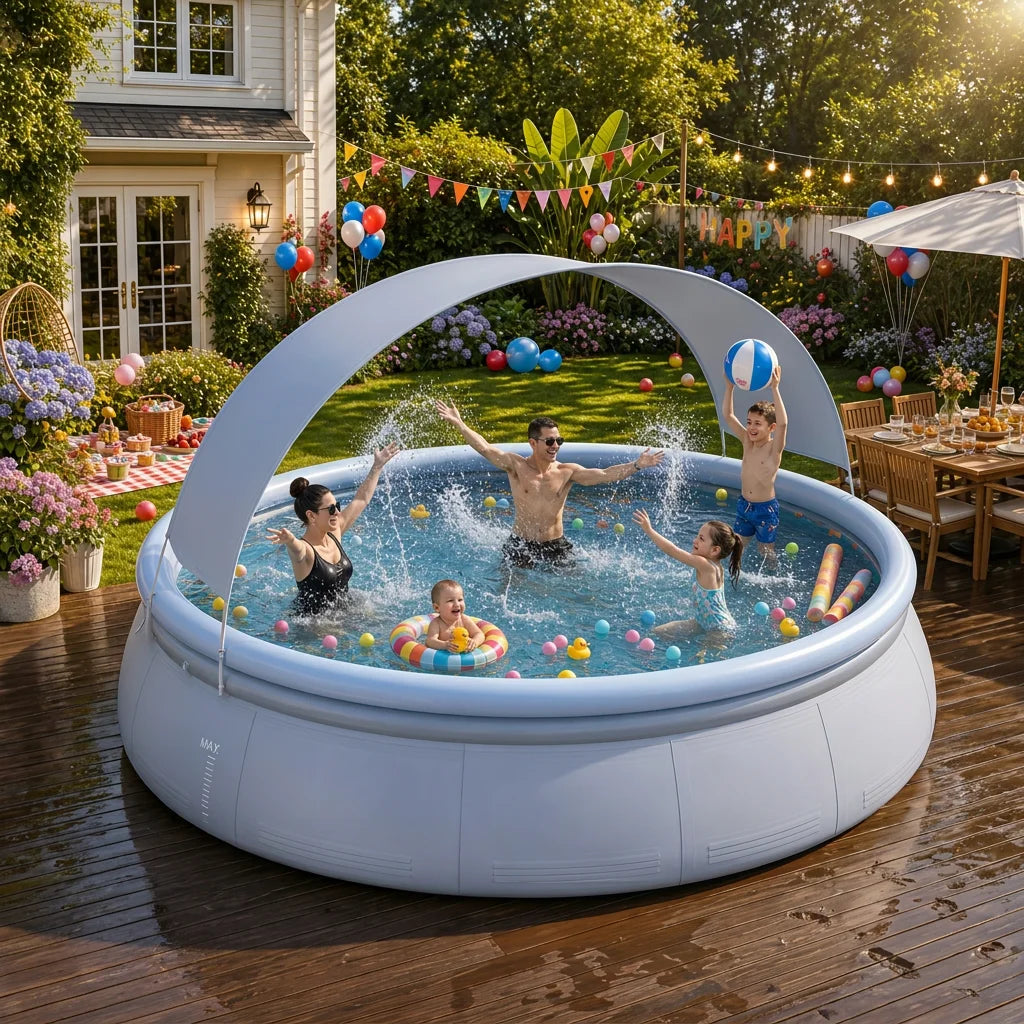 Inflatable Pool with Canopy