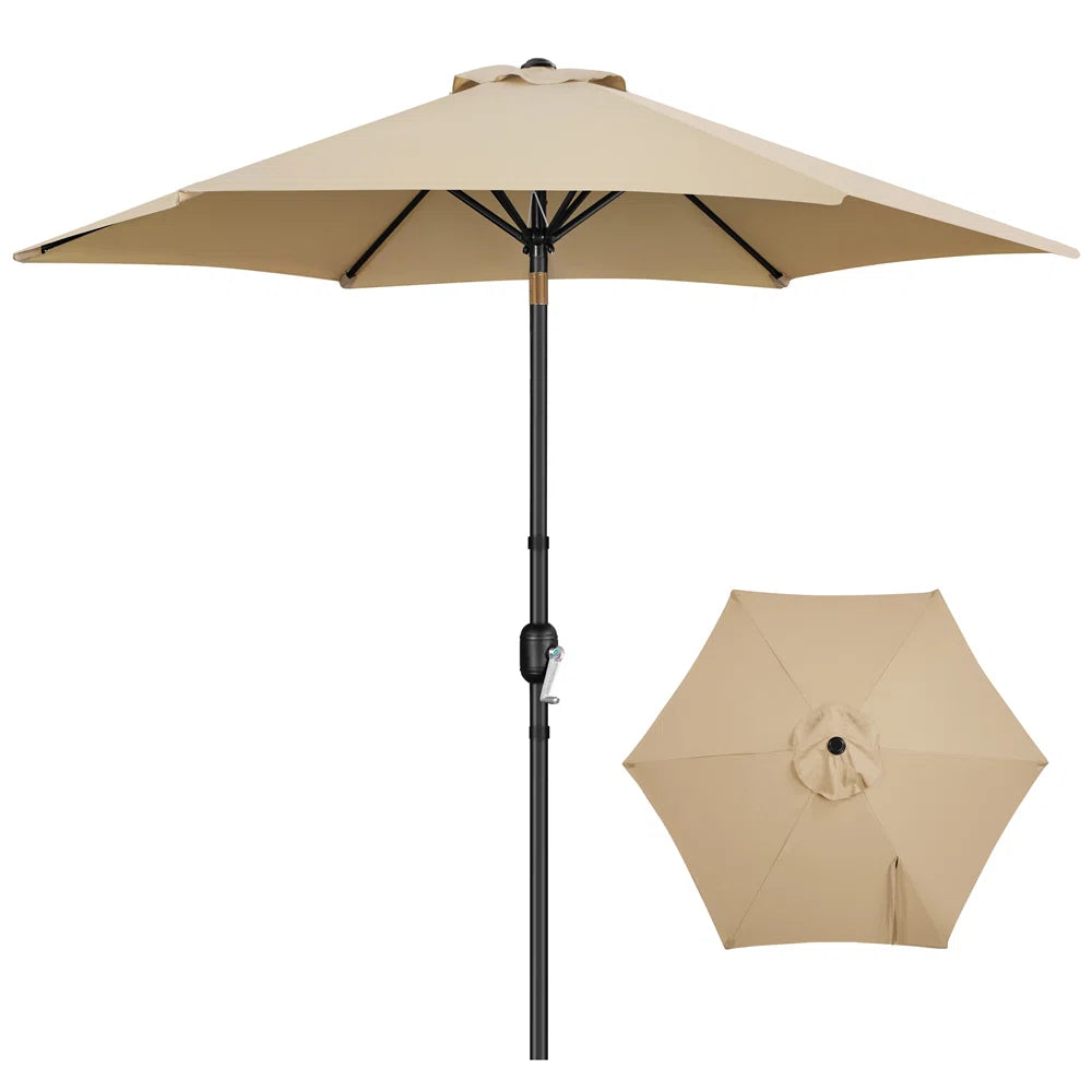 95" H Push-Button Tilt Market Umbrella