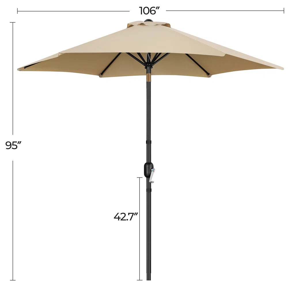 95" H Push-Button Tilt Market Umbrella