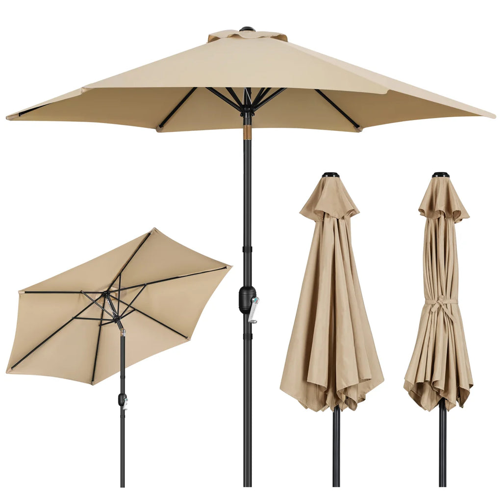 95" H Push-Button Tilt Market Umbrella
