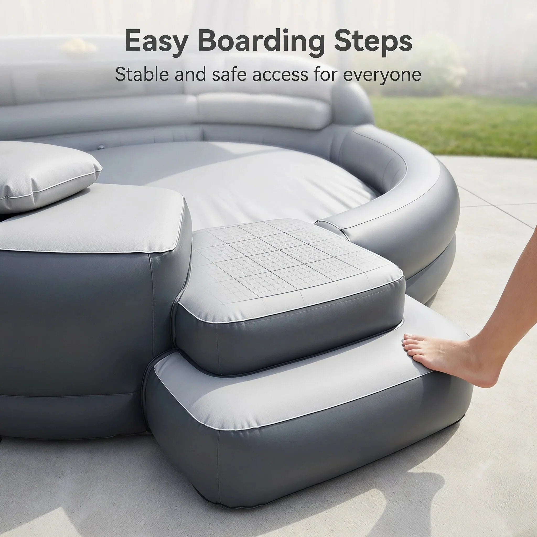 Inflatable Outdoor Lounge Sofa with Canopy
